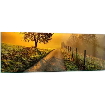 Obraz Obraz na skle do obýváku ložnice 90x30 krajina obrazy na zeď sklo