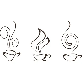 Samolepící dekorace Samolepka na stěnu Drukant Šálky 50 cm