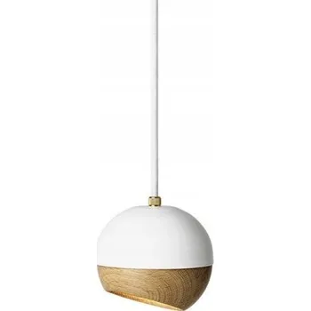 ZÁVĚSNÁ LAMPA STROPNÍ SVÍTIDLO BÍLÉ DŘEVO DUB LED