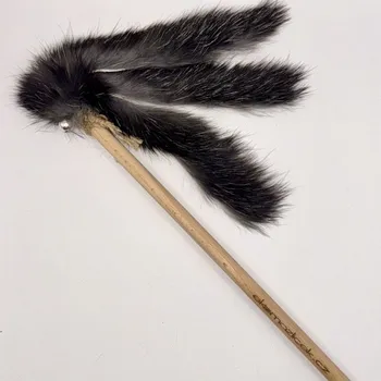 Dřevěná hračka Ekomazlicek.cz Mávátko - Králík na dřevěné tyči