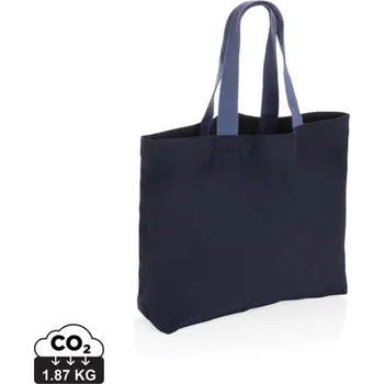 Nebarvená velká taška Impact z 240g recykl. canvas AWARE™ - Námořní Modř, Firemní dárkové předměty s vlastním potiskem