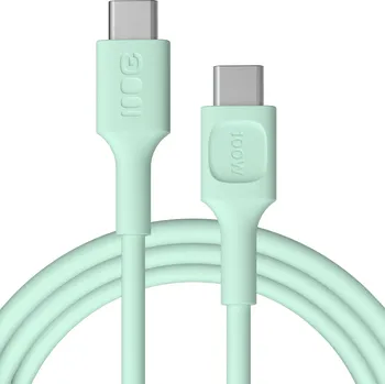 Datový kabel Green Cell KABGC100PF200MG Rychlonabíjecí Kabel USB-C 2m 100W Greencell PowerFlex Fast Charging PD Mint Green | Mátově zelený (Flexibilní kabel, který se nezamotá – zapomeňte na zamotané kabely ve vaší domácnosti! PowerFlex 100W je vyroben z měkkého)
