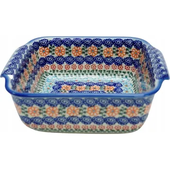 Keramická čtvercová miska malá Bolesławiec