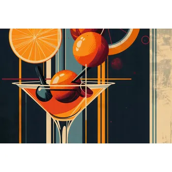 Plakát Plakát Koktejl v retro stylu bez rámu 91,5 x 61 cm