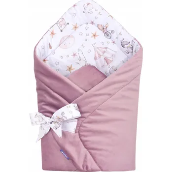 Zavinovačka Zavinovačka pro miminko Jukki růžová bavlněná Velvet 80 x 80 cm