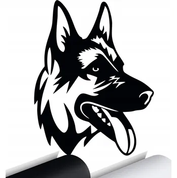 Samolepicí dekorace na vozidlo SAMOLEPKA na auto PES NĚMECKÝ OVČÁK DOG 12x15