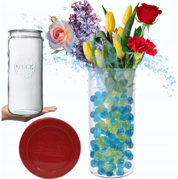 Sklenice Zavařovací Sklenice Weck 1,5 l váza MOLD s těsnícím silikonovým víkem 1 Ks CYLINDER