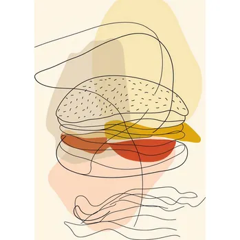 Plakát Plakát Tenký Burger bez rámu 40 x 50 cm