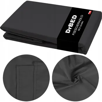 Prostěradlo Prostěradlo bez gumy 160x210 Bavlna 100 % Tlusté Měkké GRAFIT Polské