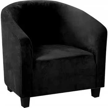 Napínací potah ELASTICKÝ POTAH NA KLUBOVÉ KŘESLO CLUB BAR SAMET ČERNÝ