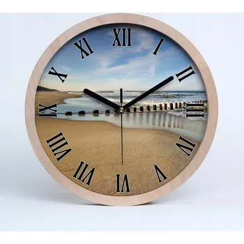Hodiny Kuchyňské nástěnné hodiny pláž u Baltu průměr 20 cm