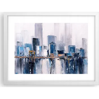 Obraz Obraz plakát v bílém rámu do obýváku 40x30 budovy foto plakáty na zeď