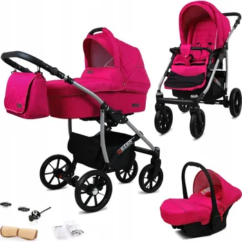 Kočárek Dětský kočárek 3v1 BabyLux Qbaro: sporťák, hluboká korba a autosedačka