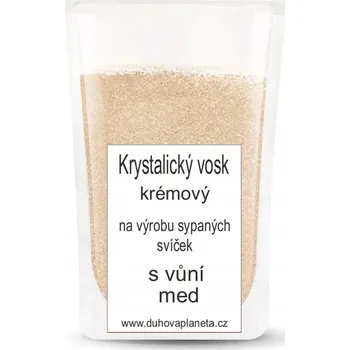 Výroba svíčky Krystalický vosk s vůní med krémový, Hmotnost: 250 g dřevěný knot