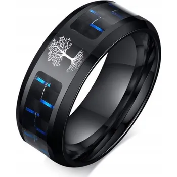 Prsten ČERNÝ PRSTEN PECZET DRŽEVO ŽIVOTA vel. 20