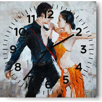 Hodiny Kuchyňské nástěnné hodiny 30x30 Abstrakce Skleněné hodiny do obýváku Moderní Tiché