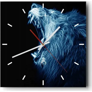 Hodiny Velké nástěnné hodiny 40x40 Abstrakce Skleněné tiché hodiny