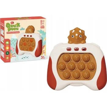 Figurka Smyslová hračka Triceratops Pop It na baterie, světla a zvuky – hnědá