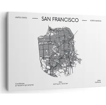 Obraz Obraz na plátně do obýváku ložnice 70x50 mapa foto obrazy na zeď canvas