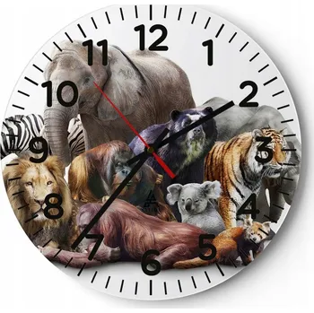 Hodiny Kuchyňské nástěnné hodiny 30x30 Abstrakce Moderní skleněné hodiny Tiché