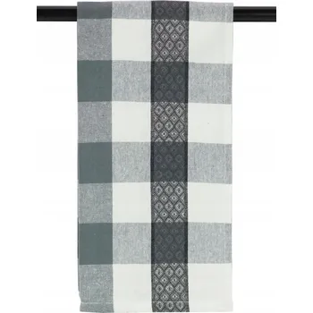 Utěrka UTĚRKA KUCHYŇSKÁ ŠEDÁ KOSTKA BAVLNĚNÁ 45x65 cm Šedo-černá
