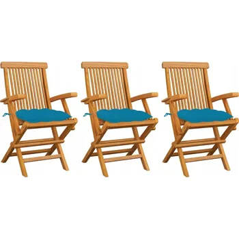 Zahradní židle VidaXL dřevo modrá