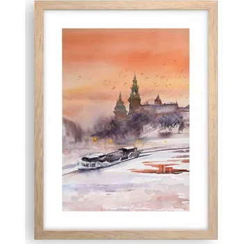 Obraz Obraz plakát v rámu světlý dub do obýváku 30x40 krajina plakáty na zeď