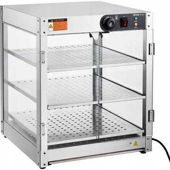 Vinotéka VEVOR Vitrína na potraviny, 3-patrová, 800W, 90L, s regulací teploty