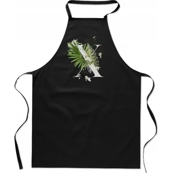 Kuchyňská zástěra KUCHYŇSKÁ ZÁSTĚRA černá S PÍSMENEM X Straight Edge Pokolenie Xavier FA_401_cz