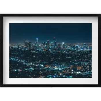 Obraz Elegantní obraz do obýváku Velké osvětlené město v noci panorama 70x50 cm