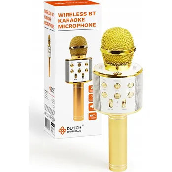 Mikrofon Bezdrátový mikrofon Reto na karaoke, růžové zlato