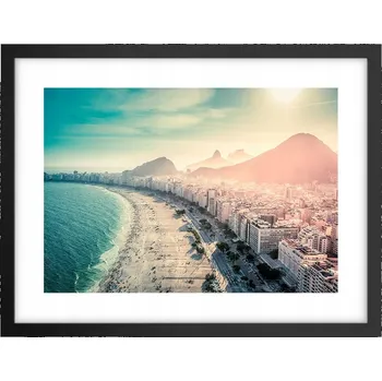 Obraz Obraz plakát v černém rámu do obýváku 40x30 pobřeží foto na zeď