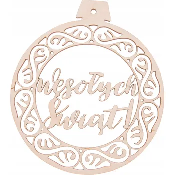 Vánoční dekorace VÁNOČNÍ KOULE NA VÁNOČNÍ STROMEK ozdoba VESELÉ VÁNOCE ažurová