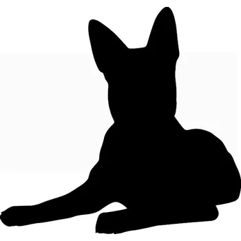 Samolepicí dekorace na vozidlo Nálepka na auto Pes Ovčák 14 x 14 cm