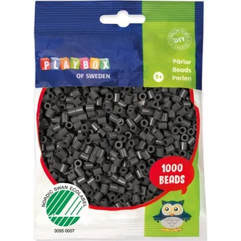 Dětské navlékací korálky Zažehlovací korálky 5 mm Černé 1000 ks