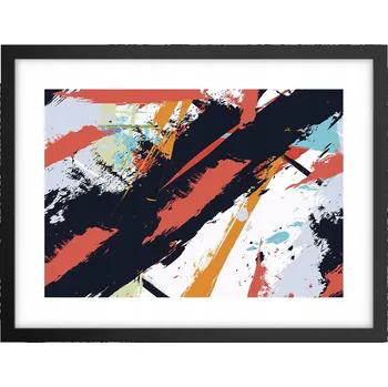 Obraz Obraz plakát v černém rámu do obýváku 40x30 abstrakce foto na zeď