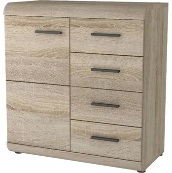 Komoda Komoda Dub Sonoma 80x87x42 cm Moderní s Prostornými Zásuvkami