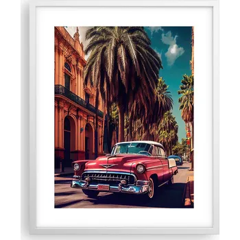 Obraz Obraz plakát na zeď v bílém rámu 40x50 retro foto plakáty do obýváku