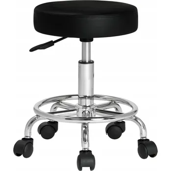 Barová židle Barová Židle Wideshop černý 65 cm umělá kůže