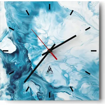 Hodiny Velké nástěnné hodiny 40x40 Abstrakce Skleněné tiché hodiny