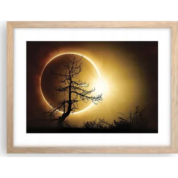 Obraz Obraz plakát v rámu světlý dub do obýváku 40x30 slunce foto na zeď