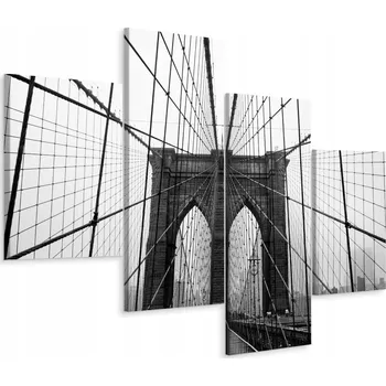 Obraz Čtyřdílný obraz MOST Architektura NYC 3D 80x50