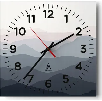 Hodiny Nástěnné hodiny do obýváku 40x40 Abstrakce Tiché hodiny Skleněné hodiny Bez hlučnosti