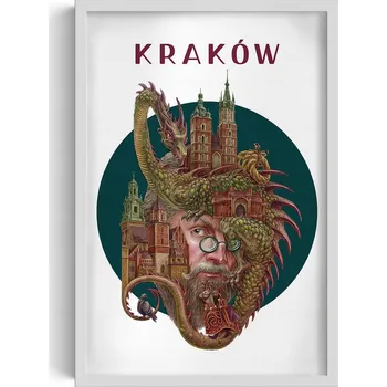 Obraz Ozdobný nástěnný obraz v rámu Krakov Kostel Panny Marie Drak Wawelský 40x60