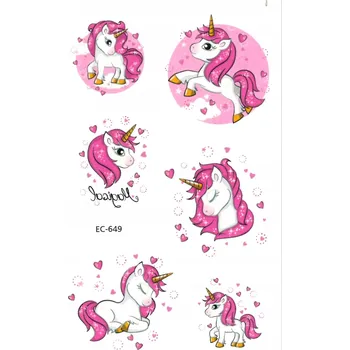 Odstranitelné tetování Smyvatelné tetování pro děti JEDNOROŽEC EC649