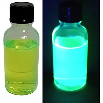 barva a nátěr na dřevo Fluorescenční UV lak, svítící zeleno-modře, transparentní