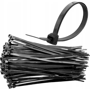 Organizace kabelů STAHovací PÁSKY KABELOVÉ Stahovací Pásky 3,6X300 mm 100 KS ČERNÉ