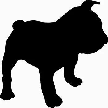 Samolepicí dekorace na vozidlo Nálepka na auto Pes Buldok 14 x 14 cm