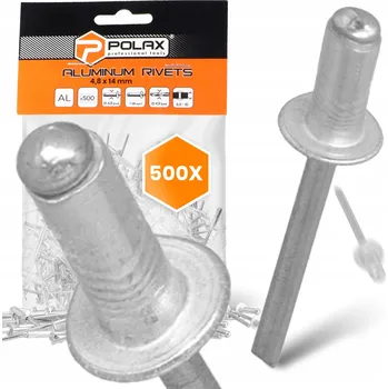 Nýt 500x Trhací nýty 4,8x14 mm HLINÍKOVÉ Pozinkované ODOLNÉ PEVNÉ Nýt 9T