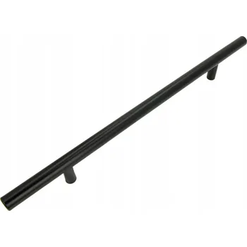 Nábytkové kování Nábytková úchytka Reling 192 mm černá Kovová úchytka na skříňky